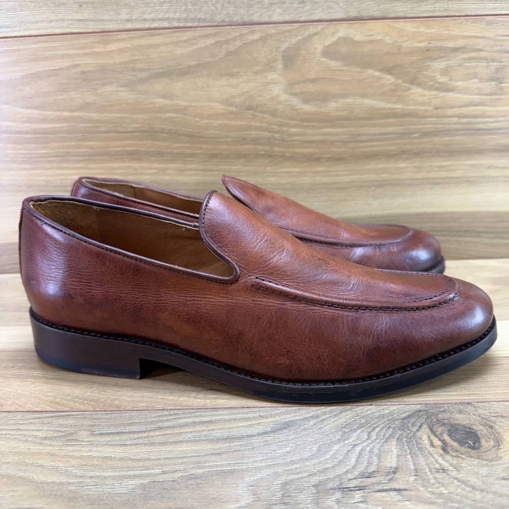 Frye Hartford Venetian Loafer Mens 8 D Cognac Brown Leather Slip On Business